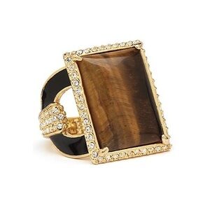 Rachel Zoe Tiger Eye Ring, art deco design